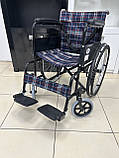 Інвалідний візок G100 складний сталевий Karadeniz Medikal, фото 3