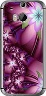Чехол на HTC One M8 dual sim Цветочная мозаика "1961u-55-18101"