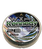 Шнур 300 м 0.18 мм 10 кг рожевий і зелений 4-жильний, фото 5