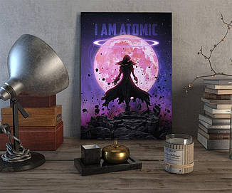Металевий плакат Сходження в тіні! "I am atomic" / Kage no Jitsuryokusha ni Narita 40х30см