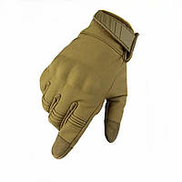 Тактичні рукавиці Soft Shell захист кісточок койот