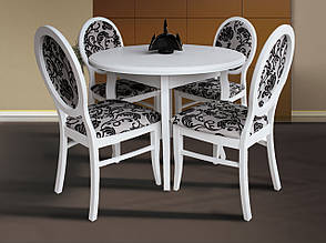 Стіл обідній розкладний круглий ЕЛІС Fusion Furniture, колір білий, фото 2