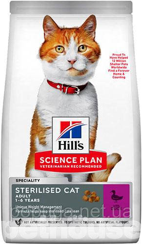 Hill's SP Feline Adult Sterilised Cat With Duck,10кг, фото 1
