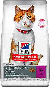 Hill's SP Feline Adult Sterilised Cat With Duck,10кг