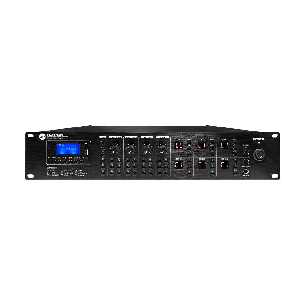 Матричний мікшуючий підсилювач CMX PA-6120MX, 6 зон, 19" (17-00005)