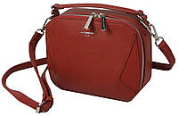 Женская сумка из эко кожи David Jones красная