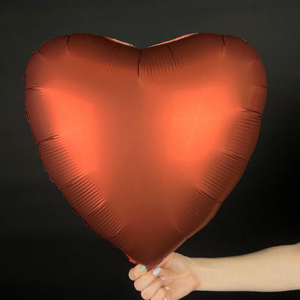 18" GRABO-ГР 015 СЕРЦЕ Сатин Червона Цегла | Satin Brick Red, фото 2