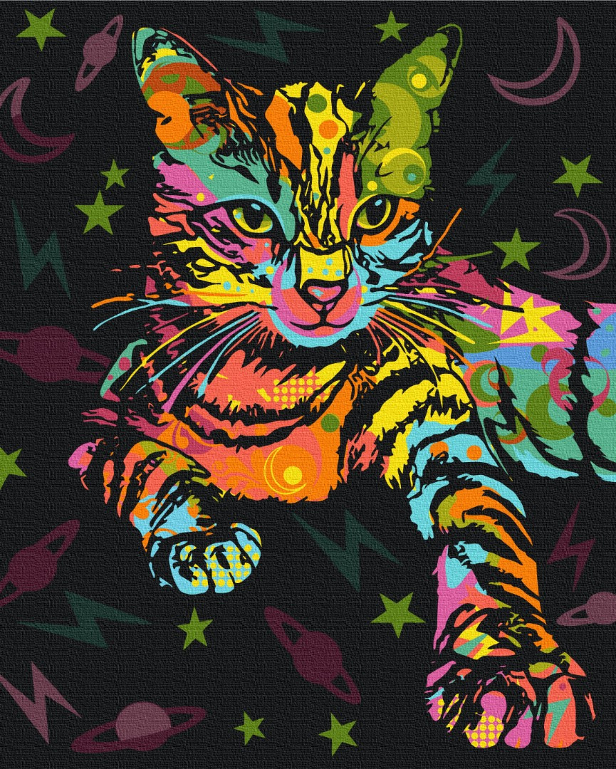 Картина за номерами Космічний кіт, 40*50см, Brushme, BS51365