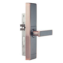 Замок біометричний автономний Trinix  TRL-5109BTF Red Bronze Left з Bluetooth, зчитувачем відбитків пальців і карт Mifare, фото 3