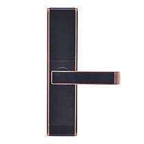 Замок біометричний автономний Trinix  TRL-5109BTF Red Bronze Left з Bluetooth, зчитувачем відбитків пальців і карт Mifare, фото 4