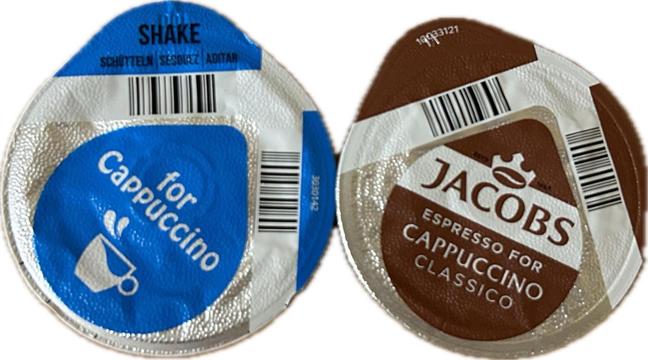 Поштучно! Кава в капсулах Tassimo Jacobs Cappuccino 16 капсул (8 порц) Німеччина Тассімо Капучіно