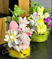 Пасхальный декор, пасхальный декор кролик , композиция на стол, пасхальная композиция