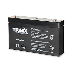 Акумуляторна батарея 6В 7Аг Trinix 6V7Ah/20Hr AGM свинцево-кислотна (44-00057), фото 1