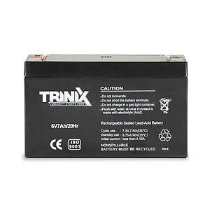 Акумуляторна батарея 6В 7Аг Trinix 6V7Ah/20Hr AGM свинцево-кислотна (44-00057), фото 3