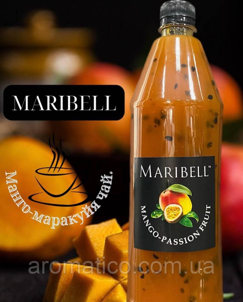 Манго-Маракуя натуральне фруктове пюре ТМ Maribell 1250 г