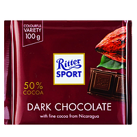 Черный шоколад Ritter 50% DARK CHOCOLATE 100г