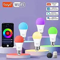 Умная Bluetooth лампа RGB блютуз Tuya E27 9 Вт