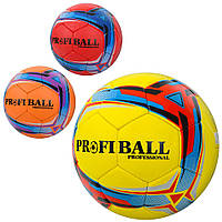 Мяч футбольный размер 5, ПУ1, 4мм, ручная работа, 3 цвета, 2500-261