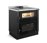 Печь-камин на дровах встраиваемая кухонная NORDICA Verona XXL black - 7 кВт