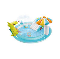 Надувний ігровий центр Intex 57165 «Крокодил» (201х170х84 см)