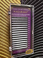 Ресницы для наращивания Nagaraku 0.07D - 8мм, черные (16 линий)
