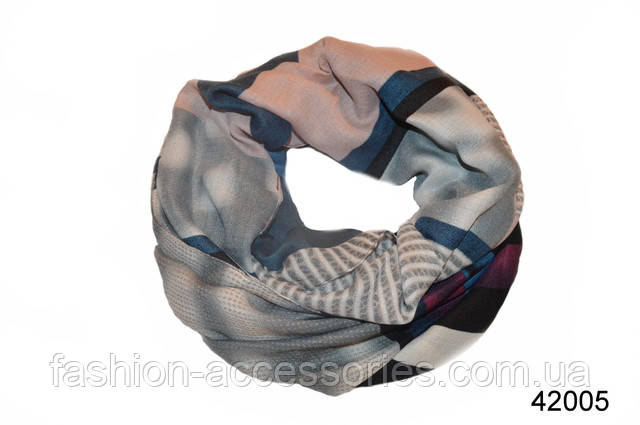 Снуд хомут синій жіночий з віскози Техно на голову Снуд з віскози Техно 1
