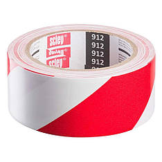 Стрічка скотч SCLEY *912* маркувально - попереджувальна 48 мм x 33 м, червоно-біла від Latinta