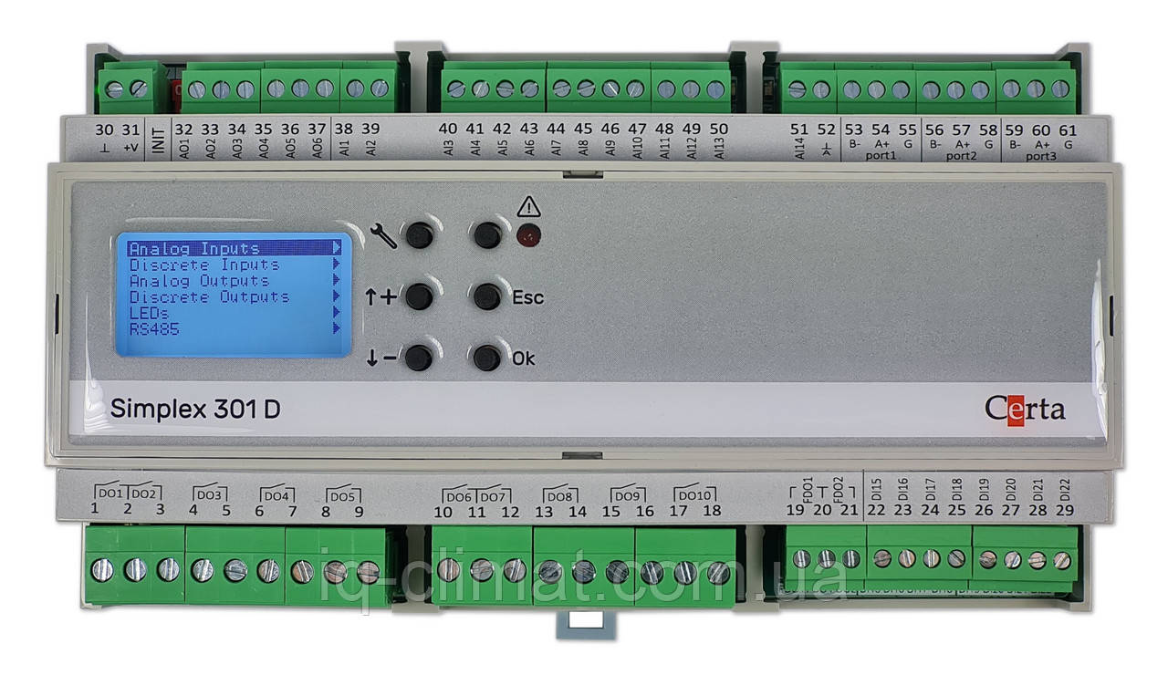 Simplex 301D контроллер свободно программируемый Certa (Церта), с дисплеем - фото 2 - id-p2118348683