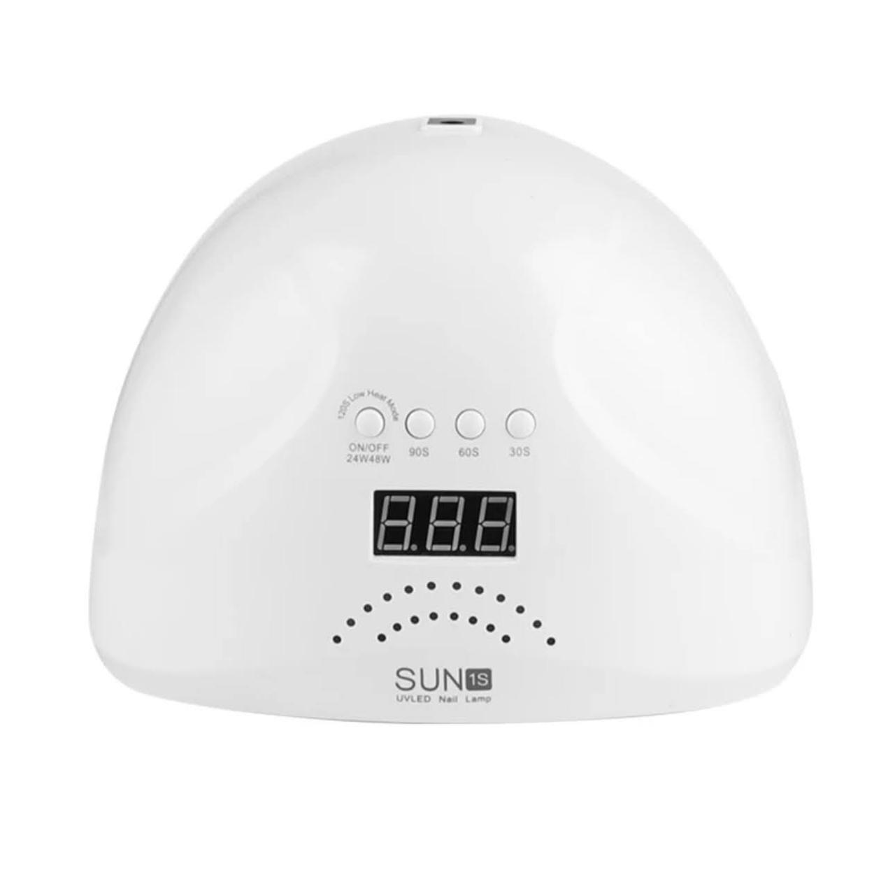 Лампа UV/LED 1S на 48 Вт. білого кольору, з дисплеєм та датчиком руху - для манікюру та педикюру