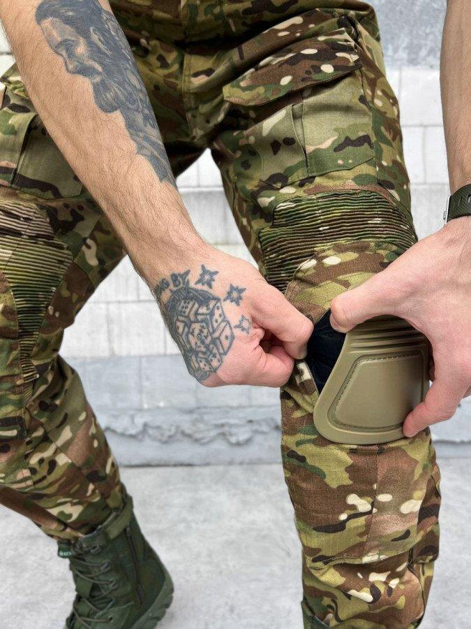 Тактические весенние армейские штаны мультикам G3 с наколенниками военные штаны рип-стоп множество карманов - фото 3 - id-p2122400318