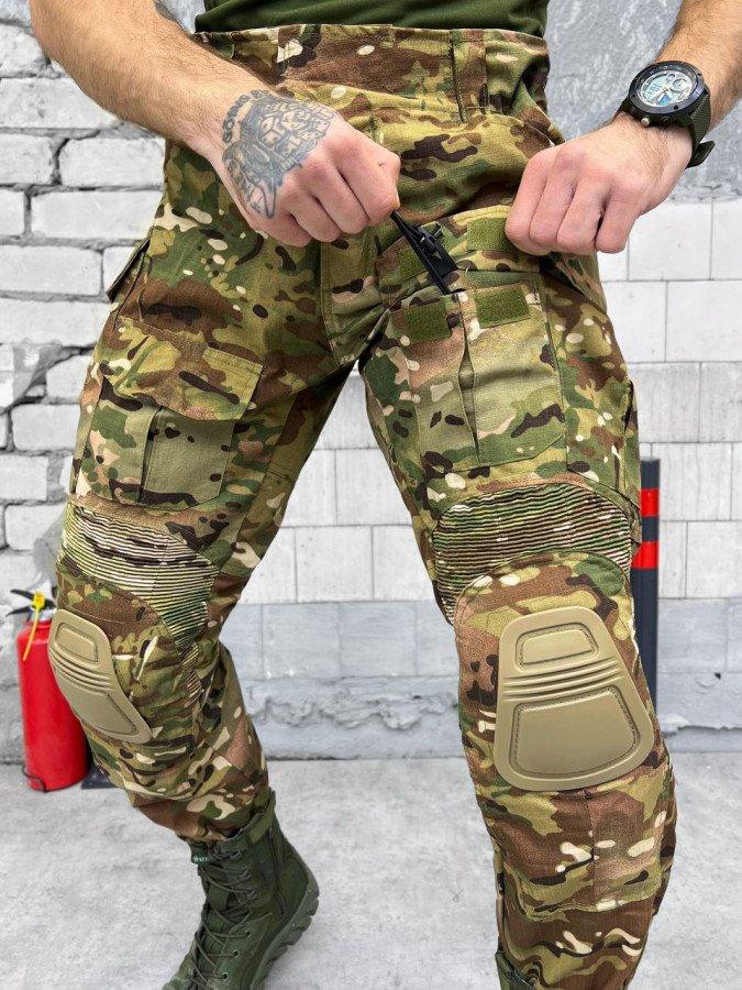 Тактические весенние армейские штаны мультикам G3 с наколенниками военные штаны рип-стоп множество карманов - фото 5 - id-p2122400318