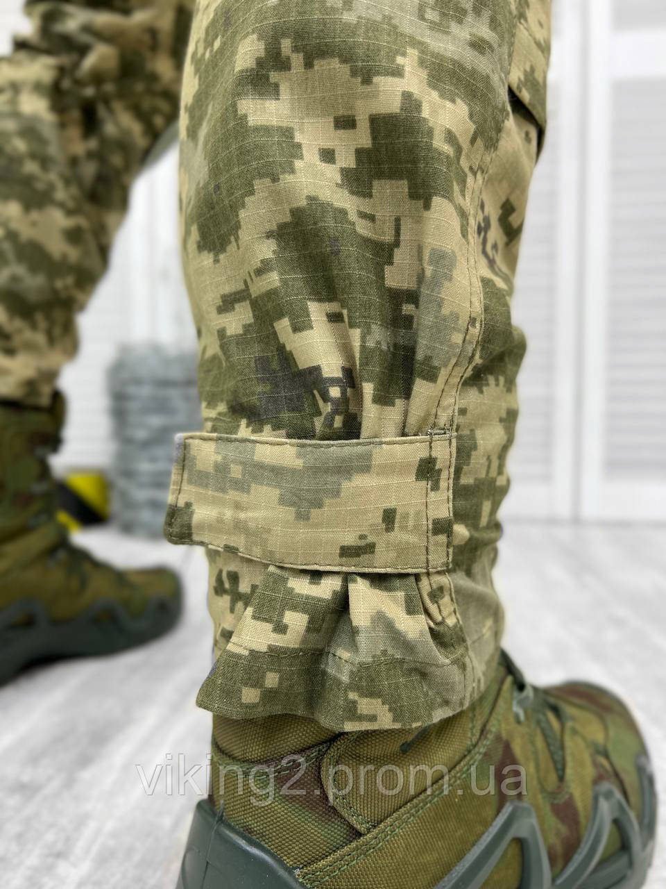 Мужские тактические штаны пиксель под наколенники, военные осенние штаны рип-стоп, армейские брюки пиксель зсу - фото 5 - id-p2122400350