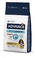Advance Dog Med/Maxi Sensitive Salmon&Rice для взрослых собак с чувствительным пищеварением.12 кг