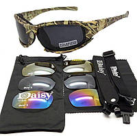 Солнцезащитные тактические очки + 7 комплектов линз Daisy X7-X хаки толщина линз 2 мл-увеличинная толщина