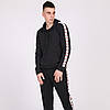 Чоловіча спортивна кофта Ellesse чорна з лампасами худі Еліс толстовка, фото 5