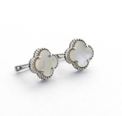 Сережки Клевер із перламутром