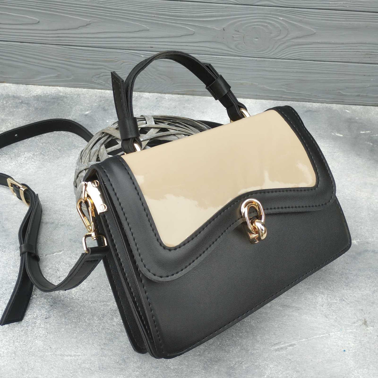 Жіноча сумка крос-боді на плече 16*23 см із клапаном зі штучної шкіри в різних кольорах Nata, фото 1