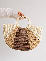 Сумка плетена напівкругла літня D.Hats