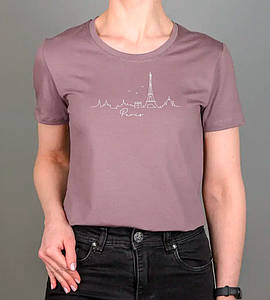 Футболка жіноча Paris 2473ж (Уп.4шт M-XXL), Суха троянда