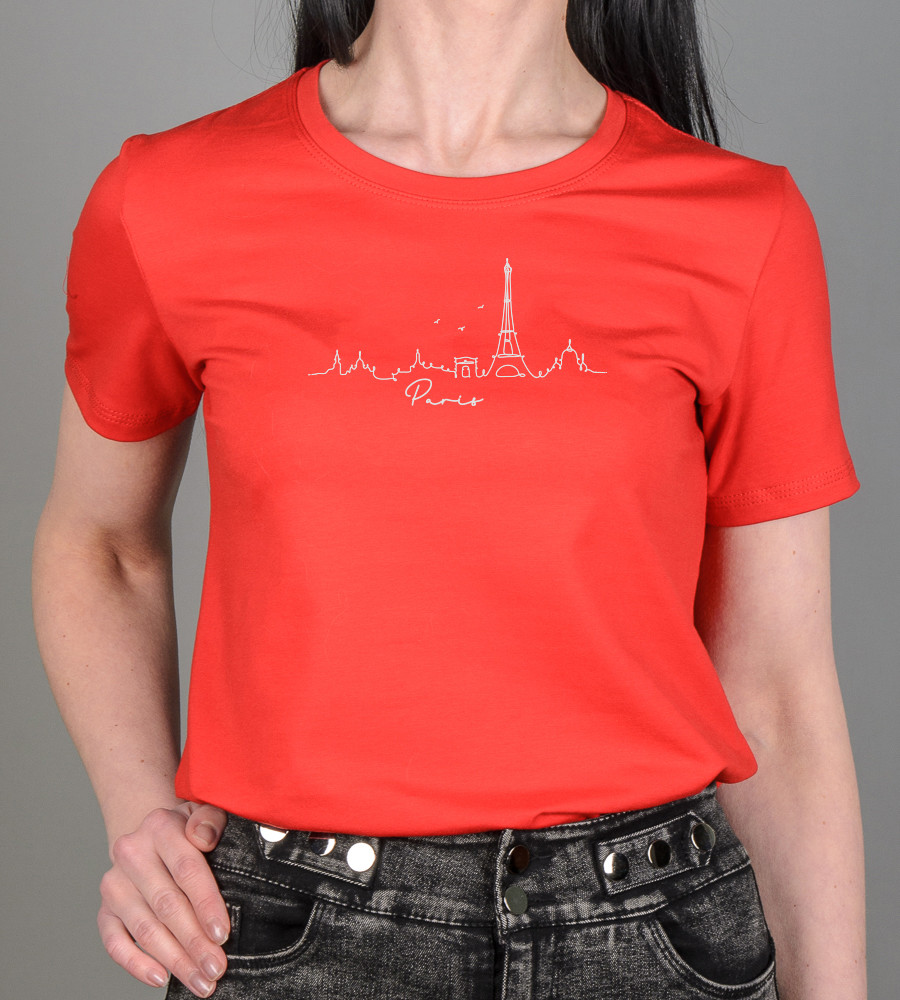 Футболка жіноча Paris 2473ж (Уп.4шт M-XXL), Червоний