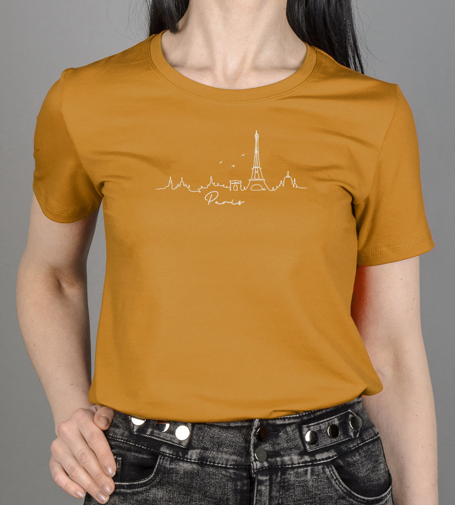 Футболка жіноча Paris 2473ж (Уп.4шт M-XXL), Гірчиця