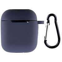 Силиконовый чехол кейс Silicone Case для наушников AirPods аирподс 1/2 Midnight Blue