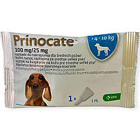 Принокат (Prinocate) капли от блох клещей и глистов Cпот-он для собак 4-10 кг ( Цена за пипетку 1мл )