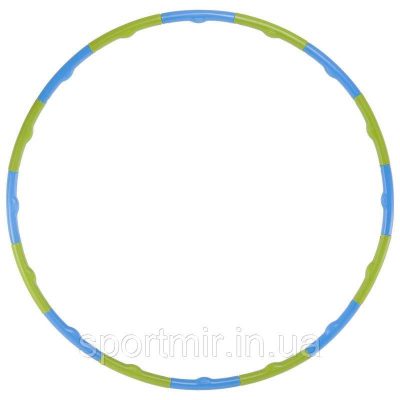 Обруч масажний Хула Хуп Hula Hoop FHAVK FI-1560 16 секцій салатовий-синій, фото 1