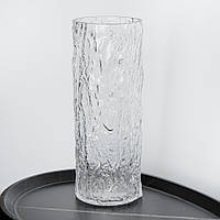 Ваза стеклянная "Ледяная скала" 29 см прозрачная (010327)