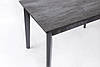 Сірий розсувний маленький прямокутний кухонний стіл ЛДСП 110х70 см на кухню на дерев'яних ніжках Портленд, фото 4