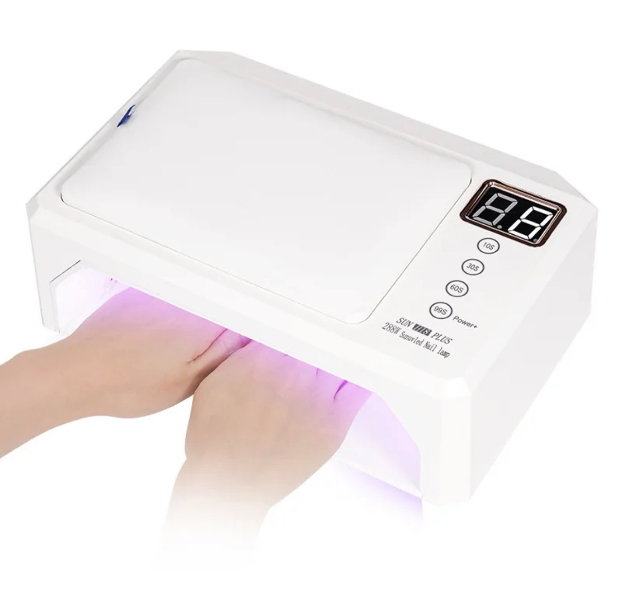 UV/LED лампа Sun H18 Plus (на дві руки) для манікюру та педикюру з дисплеєм та підставкою, 288 Вт.