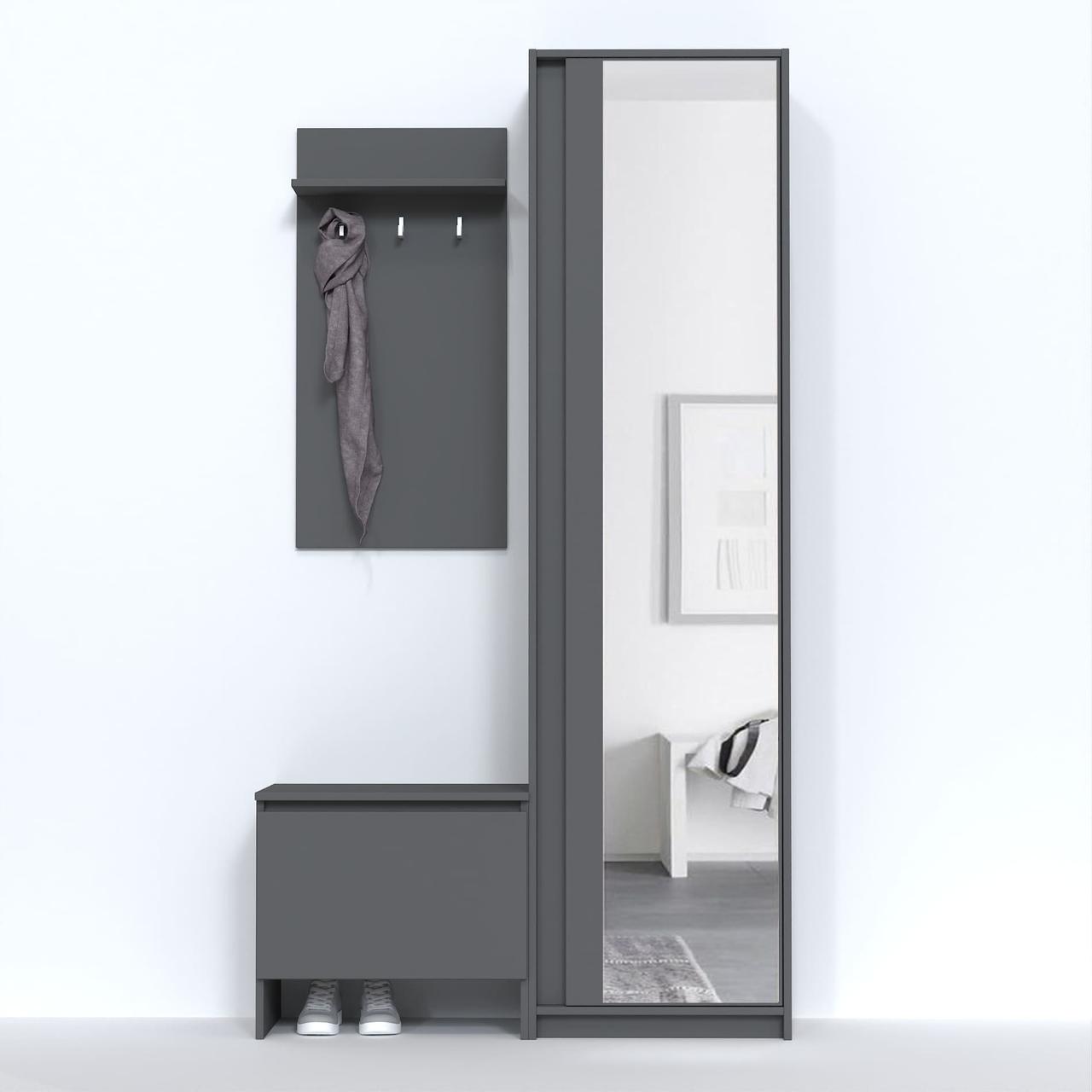 Прихожа Брайт антрацит 107х37.6х200 см, фото 1