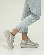 Кросівки жіночі Kento 15492 36 сірі замша, фото 3