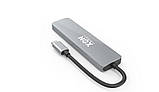 USB-хаб XON SmartHub 6 в 1 SD/TF + Type-C + USB3.0 + 2хUSB2.0 Сірий (UHCHP062322G 5139), фото 3